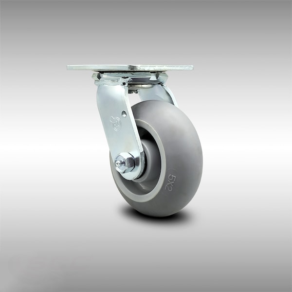 5 Inch SS Thermoplastic Rubber Wheel Swivel Caster with Ball Bearing SCC